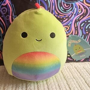 Squishmallows Arlie Lime and Rainbow Plush
